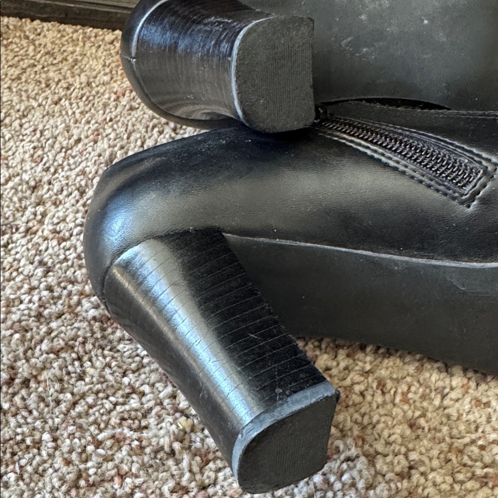 Franco Sarto Black Heeled Boots - Picture 8 of 9